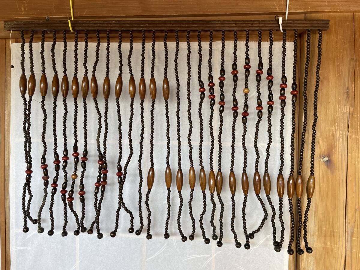 珠のれん すだれ ショート丈 幅58㎝ 丈85㎝ 昭和レトロ 暖簾拍卖