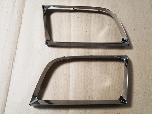 ///ベンツ W140 ヘッドライト オーナメントカバー 左右セット 新品拍卖