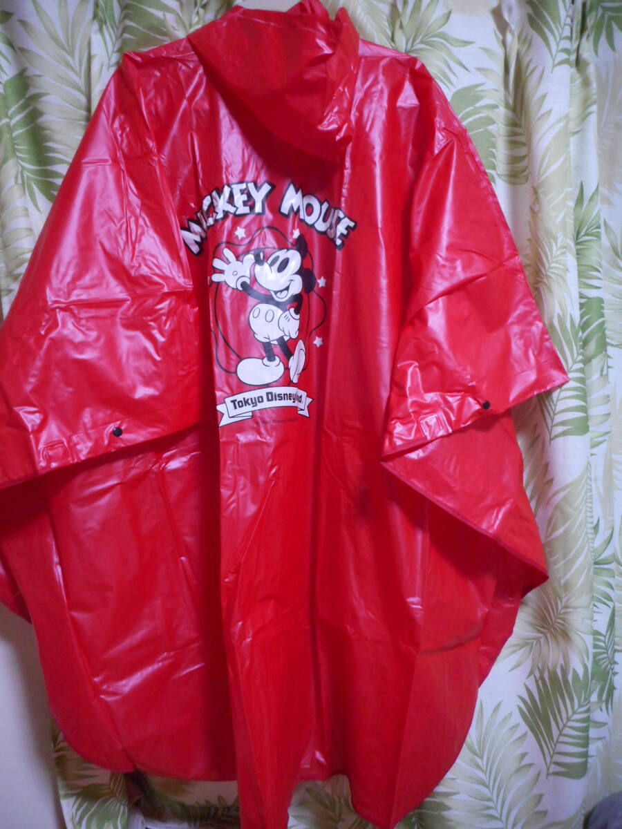 東京ディズニーランド レインコート ポンチョタイプ 大人用 赤 中古拍卖