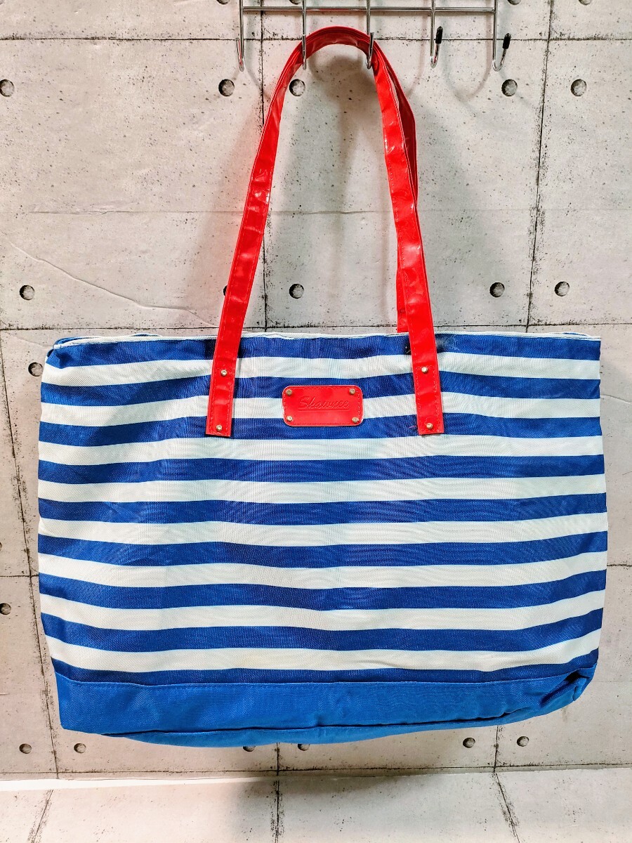 Shawuee トートバッグ ボーダー ショッピングバッグ 拍卖