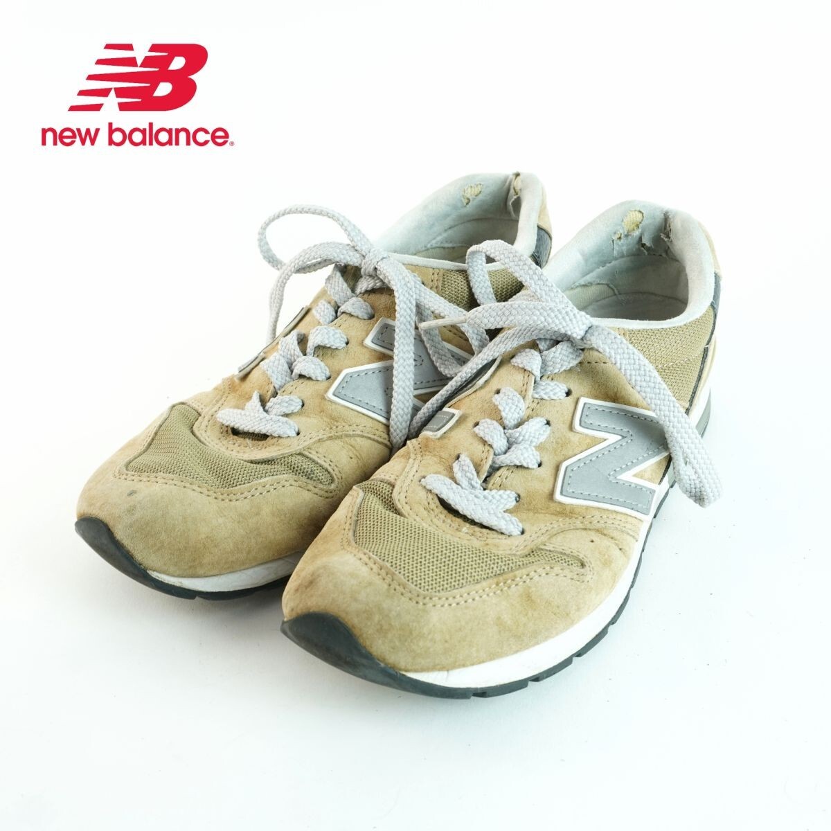 New Balance ニューバランス 24.0 スニーカー メッシュ スエード ベージュ/NC32拍卖
