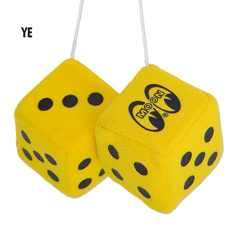 ★MOONEYES★MOON ファジー ダイス イエロー ムーンアイズ ホットロッド HOT ROD アメ車 旧車 カスタム ミラー アメリカン雑貨 サイコロ拍卖