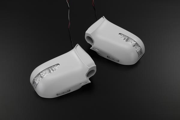 在庫処分特価 E51系 エルグランド 前期 LED ウインカーミラー フットランプ付 純正色QX1塗装済み ドアミラー ウィンカー拍卖