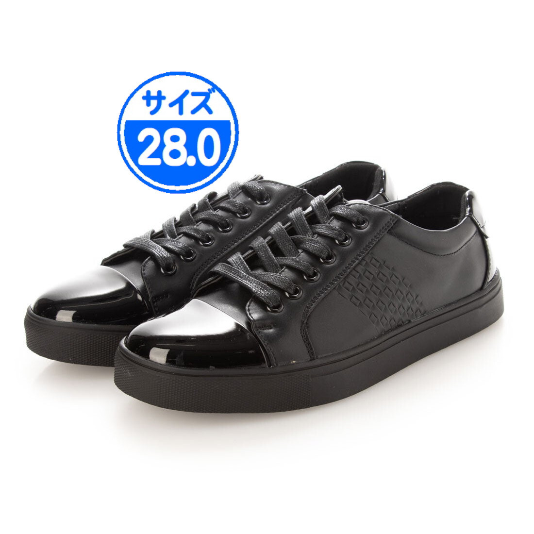 【アウトレット】21108 ブラックスニーカー 28.0cm 黒拍卖