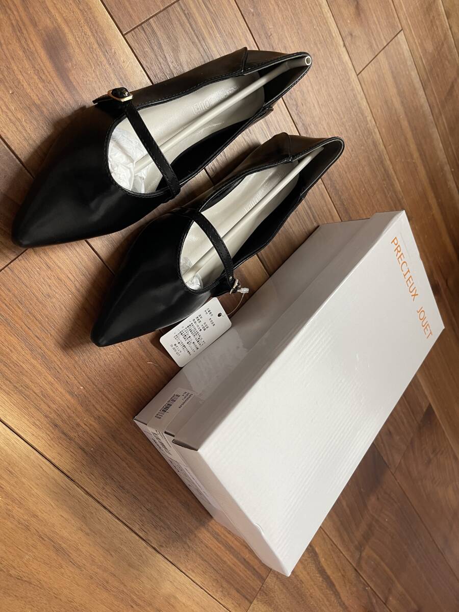 ★新品未使用★PRECIEUX JOUET/プレシュウジュエ★ポインテッドフラットメリージェーン/パンプス L(24.0-24.5cm)拍卖
