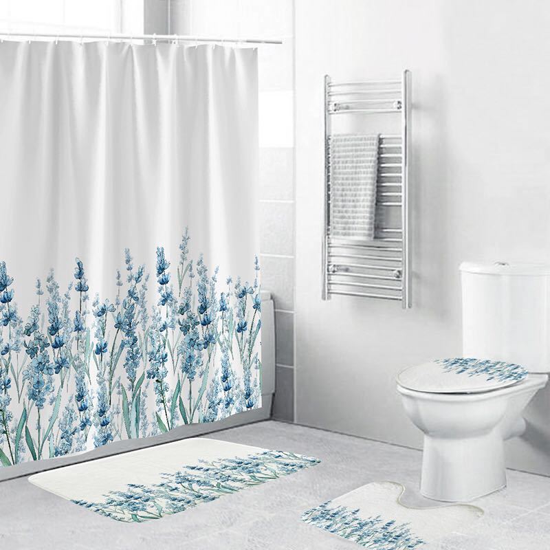 新品 シャワーカーテン 150x180cm 防カビ 撥水 植物 雰囲気 飾り 軽量 速乾 バス用品 間仕切り エレガント 北欧拍卖