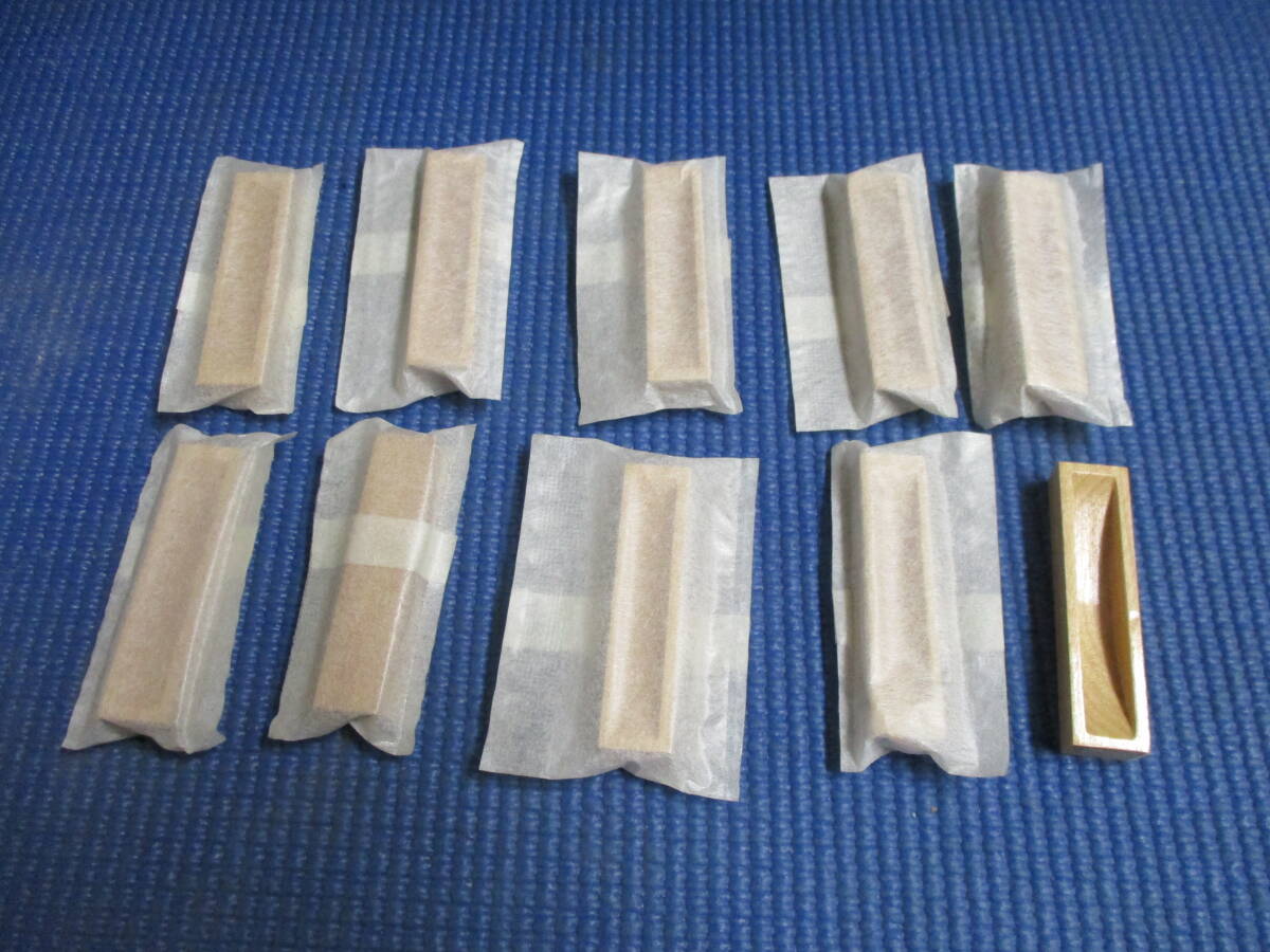 木製引手 ホワイトウッド (カバ材)舟底引手 60ミリ 新品 10ケで¥1000 送料¥185(クリックポスト)拍卖