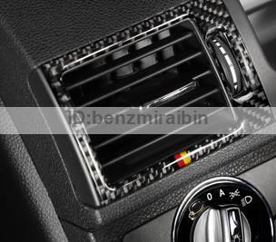 サイド 四角形 2枚 ドイツ柄 メルセデス Cクラス W204 カーボン柄 インテリア ステッカー ダッシュボード 中央 エアー フレーム カバー拍卖
