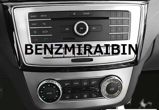 BENZ ベンツ W166X166 GL ML GLS コンソール 中央 オーディオ トリム エアコン カバー パネル トリム ガーニッシュ シルバー AMGなど 2pcs拍卖