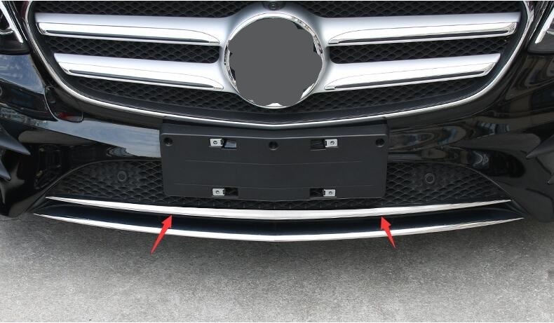 ベンツ フロント バンパー ガーニッシュ バー トリム カバー W213 AMG メッキ拍卖