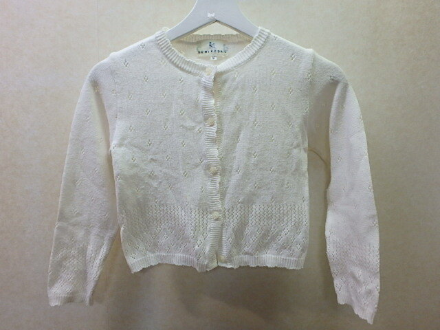 n403u 組曲 kumikyoku カーディガン Lサイズ 120~130サイズ 白 キッズ 子供服 女の子拍卖