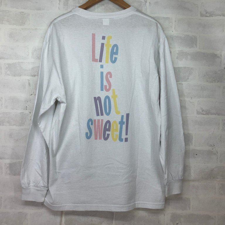 SAMPLES サンプルズ 21SS LIFE IS NOT SWEET L/S TEE 長袖Tシャツ トップス SIZE:L ホワイト MH632024032605拍卖