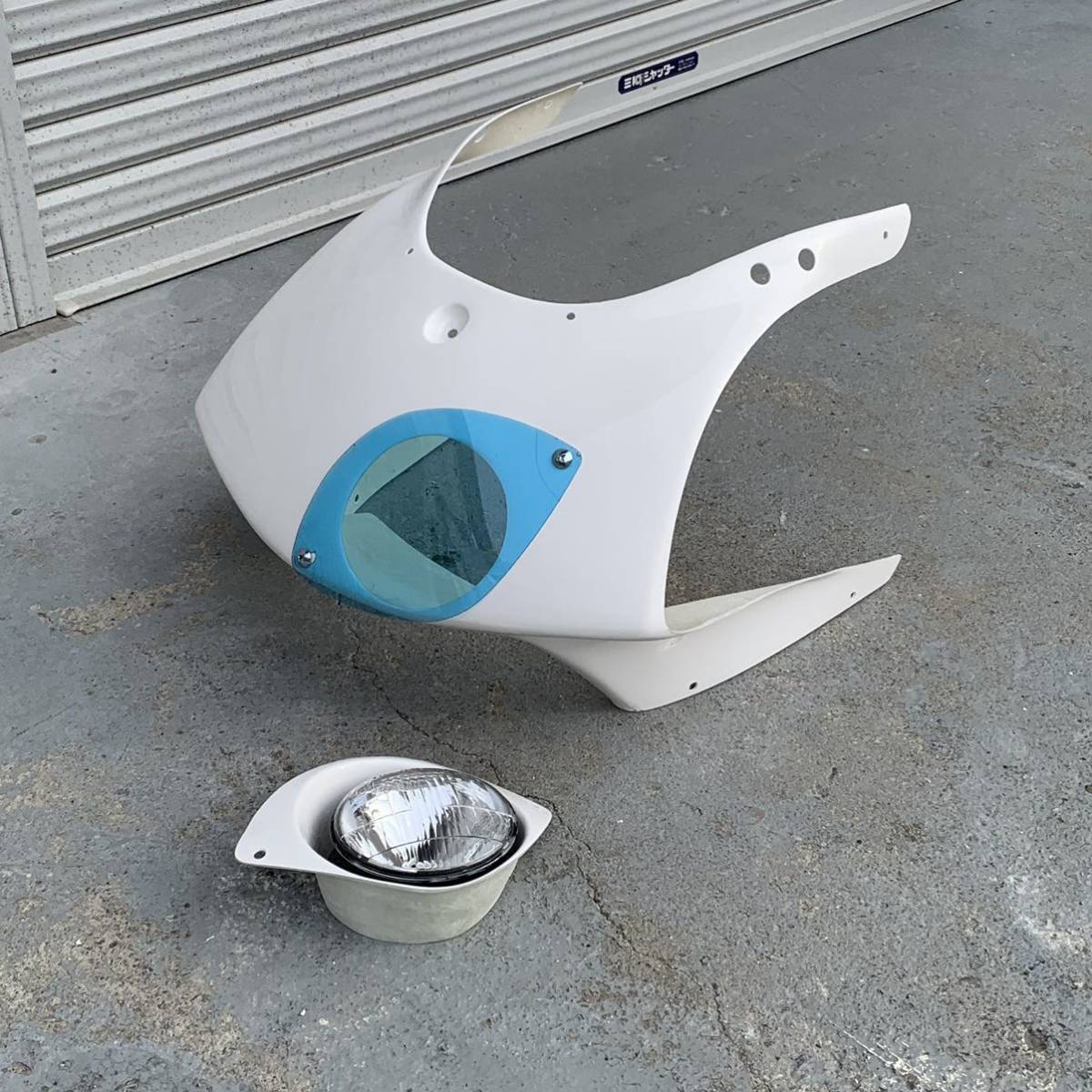 FRP製 TZR50R 4EU用 耐久タイプアッパーカウル ブルー ライト付拍卖