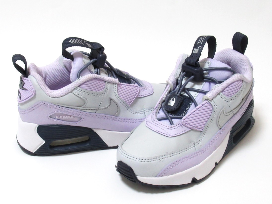 NIKE AIR MAX 90 TOGGLE PS 紫 紺 18cm ナイキ エアマックス 90 トグル ゴム紐 スリッポン CV0064-005拍卖