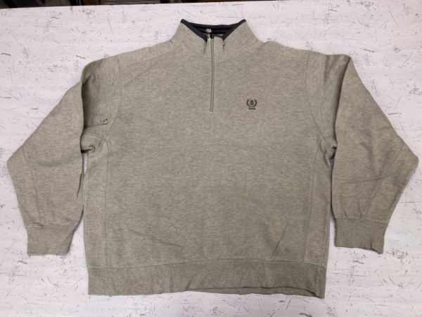 アイゾッド IZOD スポーツ オールド アメカジ ヨルダン製 スウェット トレーナー メンズ ハーフジップ ロゴ刺繍 L ベージュ拍卖