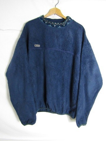 90年代 USA製 Columbia コロンビア フリースジャケット プルオーバー Lサイズ ネイビー拍卖