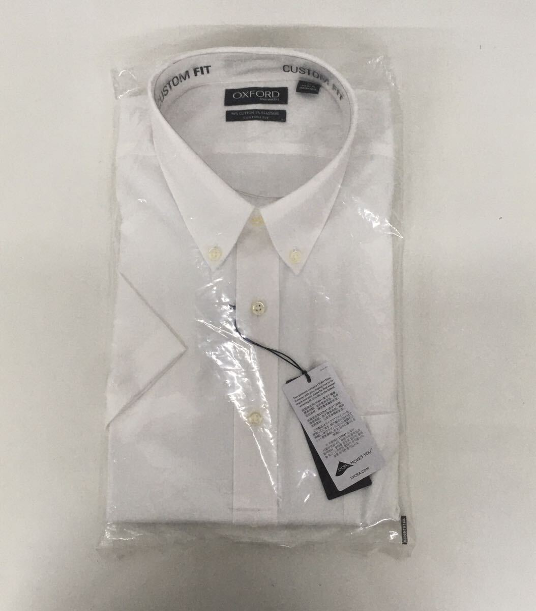 新品■OXFORD メンズ 半袖シャツ XL ホワイト / 白 爽やか 大きいサイズ ビジネスシャツ拍卖