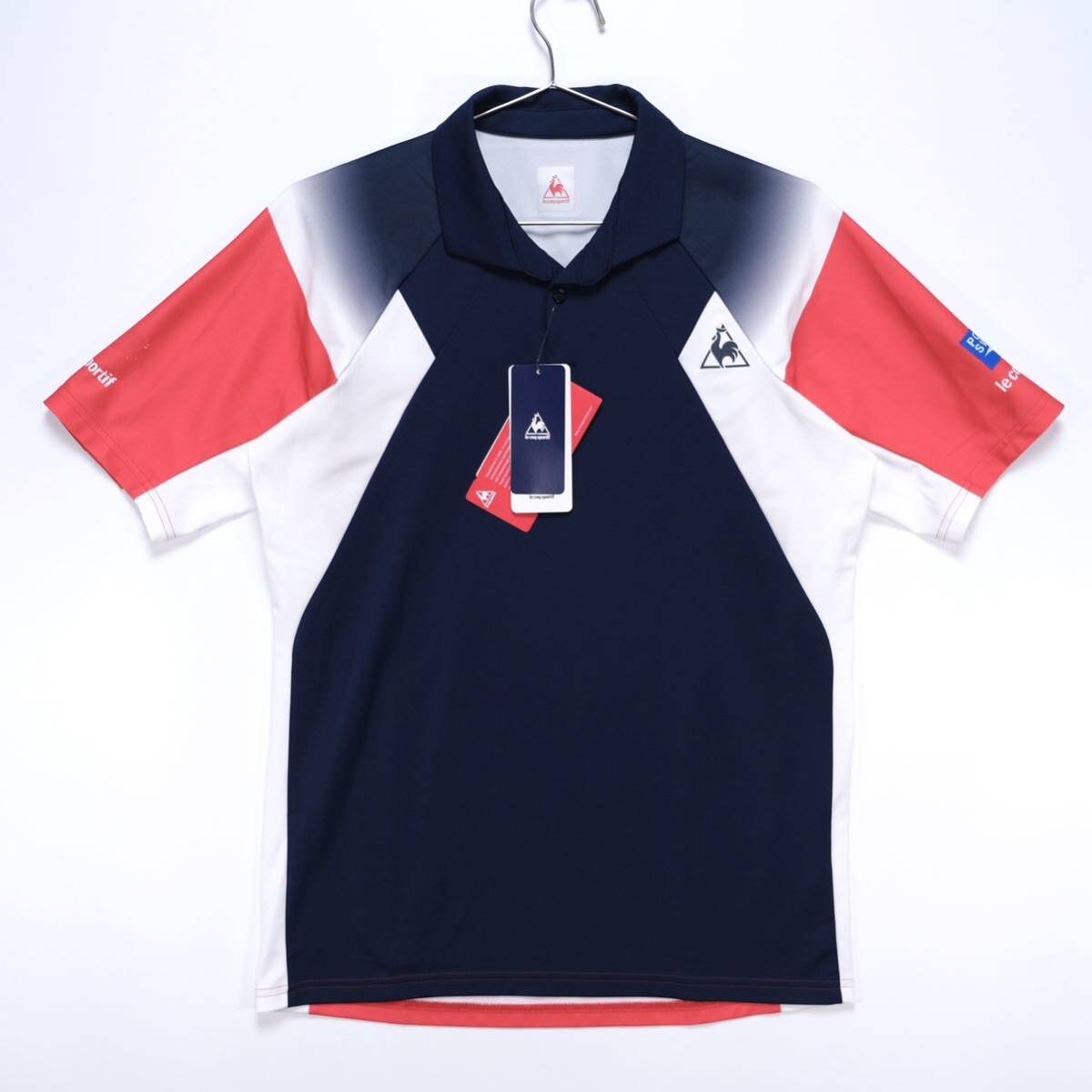【送料無料】【未使用】Le Coq Spotif(ルコック スポルティフ)/綿貫 陽介選手着用モデル/半袖ポロシャツ/楽天ジャパンオープンテニス2019/O拍卖
