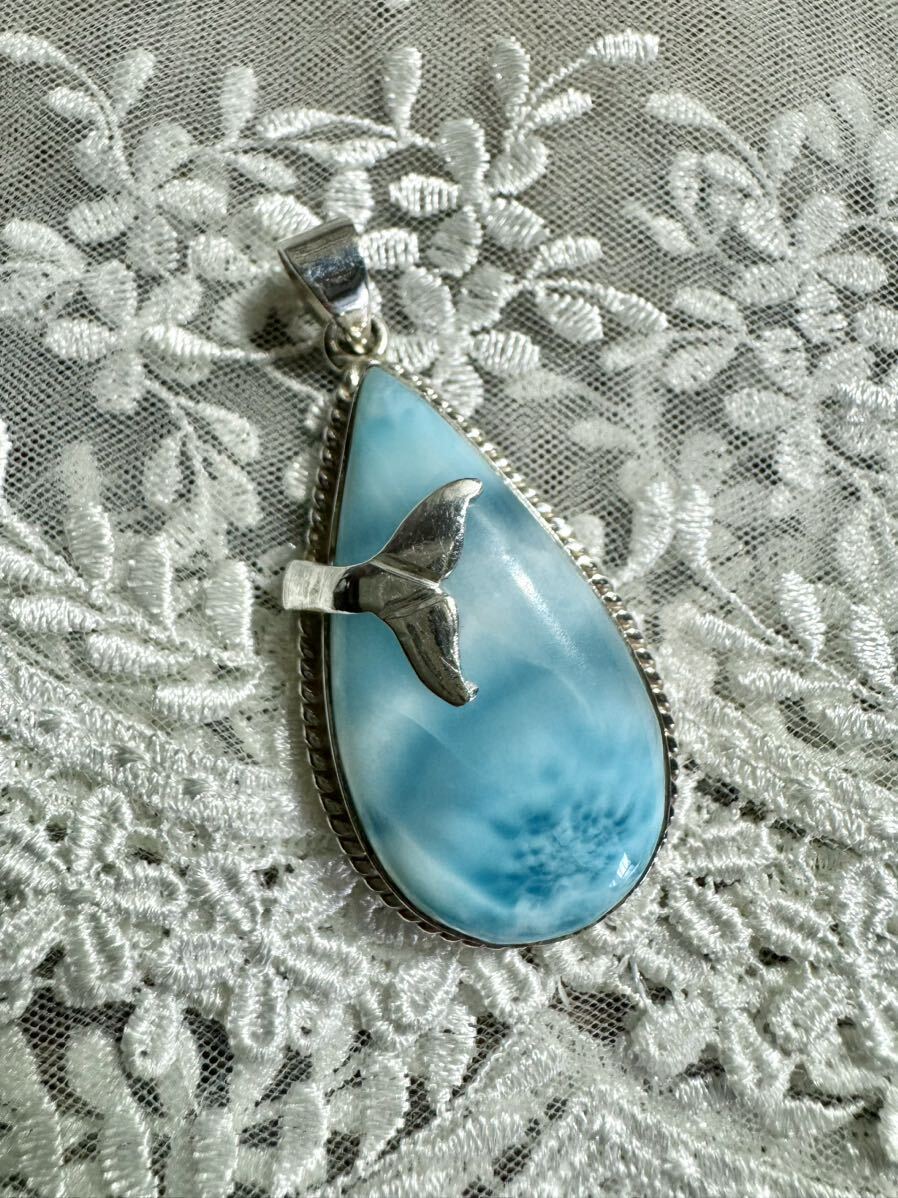 ◆ ハイクオリティ 〜海を泳ぐイルカ〜ラリマー ペンダントトップ 天然石 silver925 アクセサリー ☆。.:*・゜18000拍卖