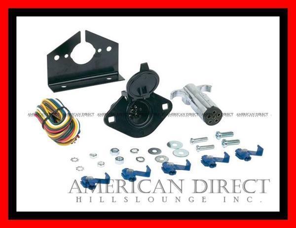 【丸ピン/6極/48405】米Hopkins製 汎用 トレーラーヒッチコネクター プラグ&ソケットセット ボート 牽引 アメ車 ジェット 電源拍卖