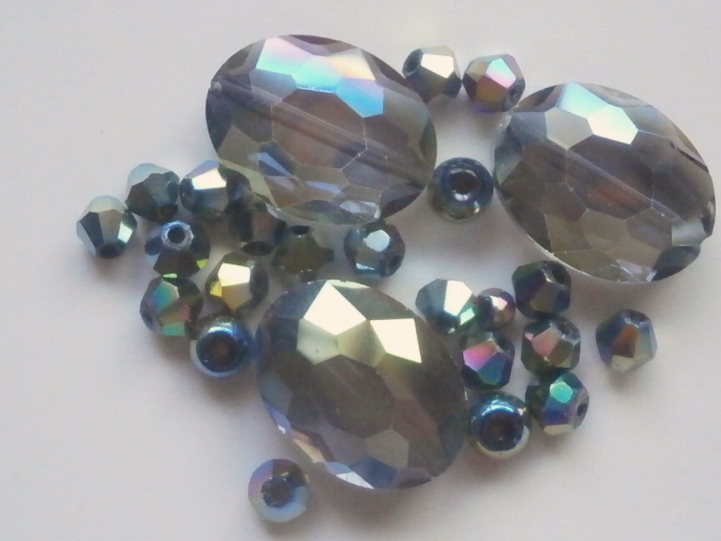 ガラスビーズ★オーバル★マルチ系★5拍卖