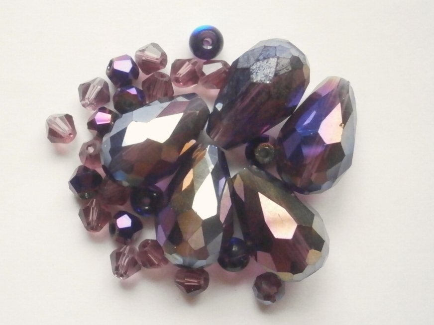 ガラスビーズ★ドロップ★タイプ A★パープル系★E拍卖