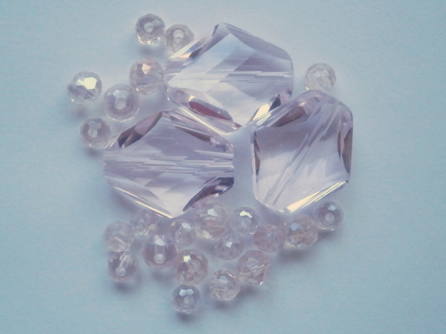 ガラスビーズ★ひし形★ピンク系★C拍卖