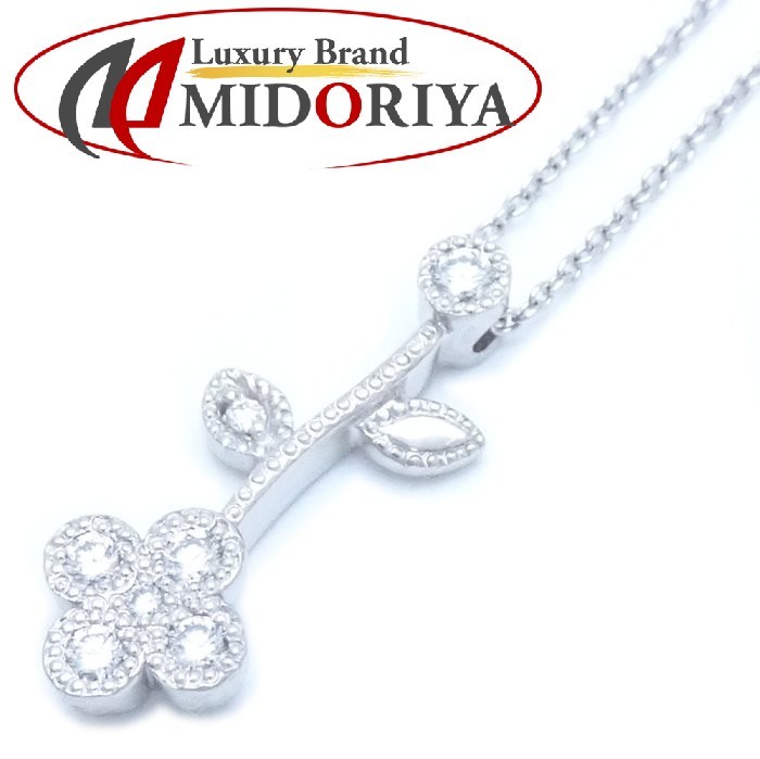 LA SOMA ラソマ ダイヤモンド ネックレス フラワーモチーフ ダイヤモンド0.18ct Pt900プラチナxPt850プラチナ /290296【中古】拍卖