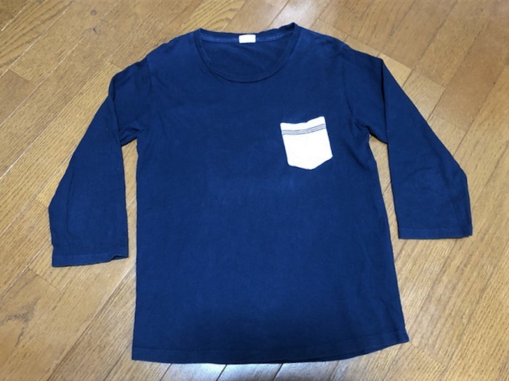 ★即決★UNITED ARROWS ユナイテッドアローズ ★グリーンレーベル RELAXING★長袖カットソー★S★紺★七分袖★ニットポケット★送料230円拍卖