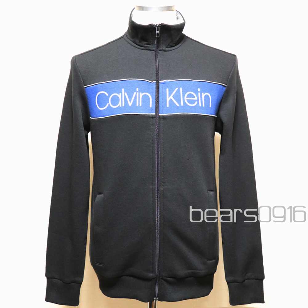 新品アメリカ購入 CALVIN KLEIN カルバンクライン トラックジャケット ジャージ黒S拍卖