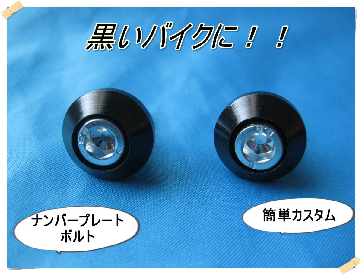 匿名配送送料無料 簡単カスタム スクーター バイク 黒い車両に!!ナンバープレートボルトセット どなたでも簡単に交換出来ます カスタム拍卖