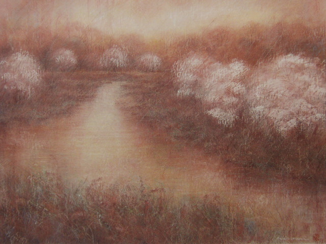 高橋広美、【淡い夢】、希少な額装用画集より、美品、新品額装付、インテリア、春、桜拍卖