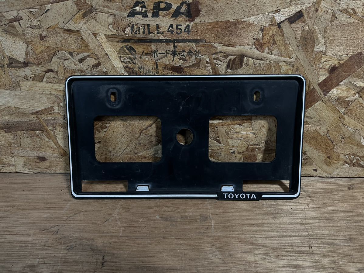 希少!! トヨタ 純正 オプション ナンバー フレーム プレート カバー TOYOTA 旧車 当時物 AE86 GX71 スープラ ソアラ MR2 セリカ カリーナ拍卖