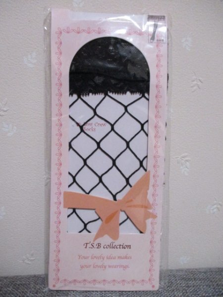 ◆ T.S.B collection ◆ ハイソックス  メッシュ 黒(40327)拍卖