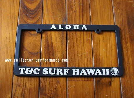 ハワイ TOWN&COUNTRY タウン&カントリー ALOHA ライセンスプレートフレーム/ナンバーフレーム拍卖