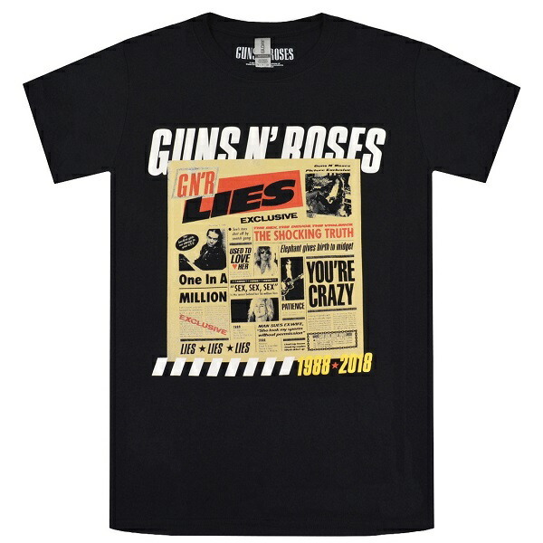 GUNS N' ROSES ガンズアンドローゼズ Lies Track List Tシャツ Sサイズ オフィシャル拍卖