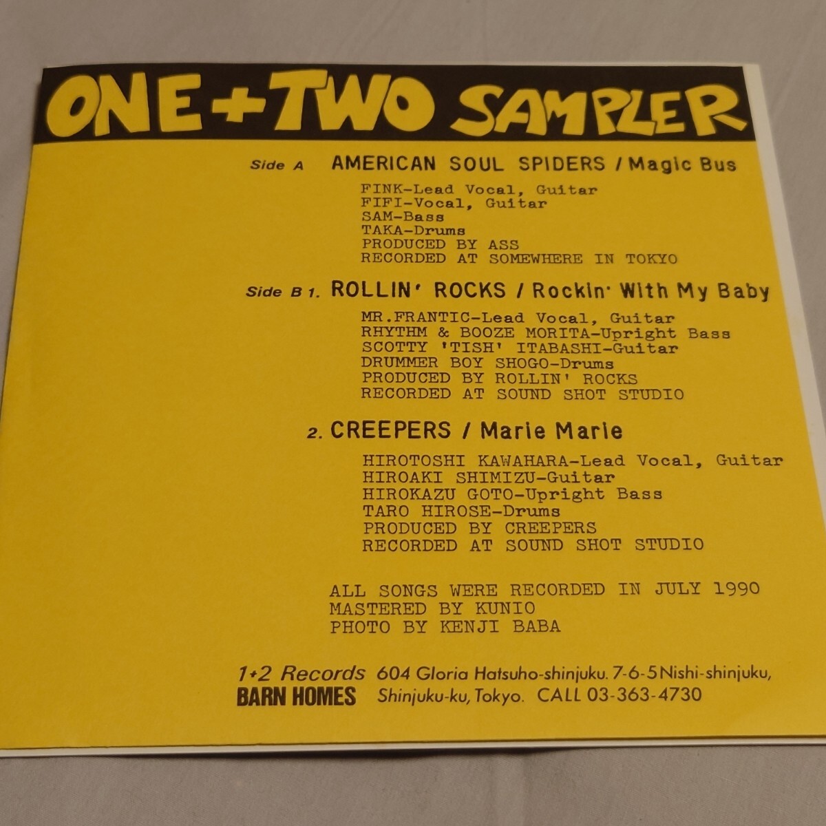 V.A/one+two sampler/ソノシート/ロカビリーサイコビリーパンクロックンロールネオロカジャパロカrollin'rocksCREEPERSamericansoulspiders拍卖