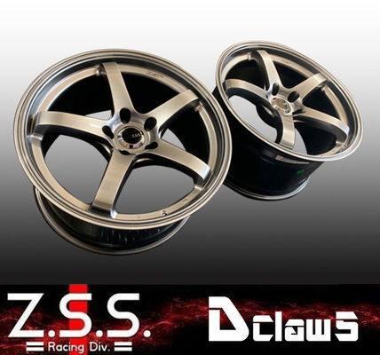 ☆Z.S.S. Dclaw5 17インチ 9.5J +28 PCD114.3 5穴 2本set ハイパーブラックシルバー ホイール マークⅡ チェイサー RX-7 ランエボ ZSS拍卖