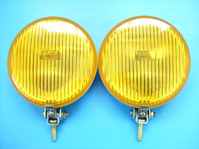 新品 メッキ BOSCH 16cm 丸型 フォグランプ H3バルブ 丸形 補助灯 ボッシュ 旧車 昭和 イエローレンズ メルセデス ベンツ ゲレンデ 当時物1拍卖