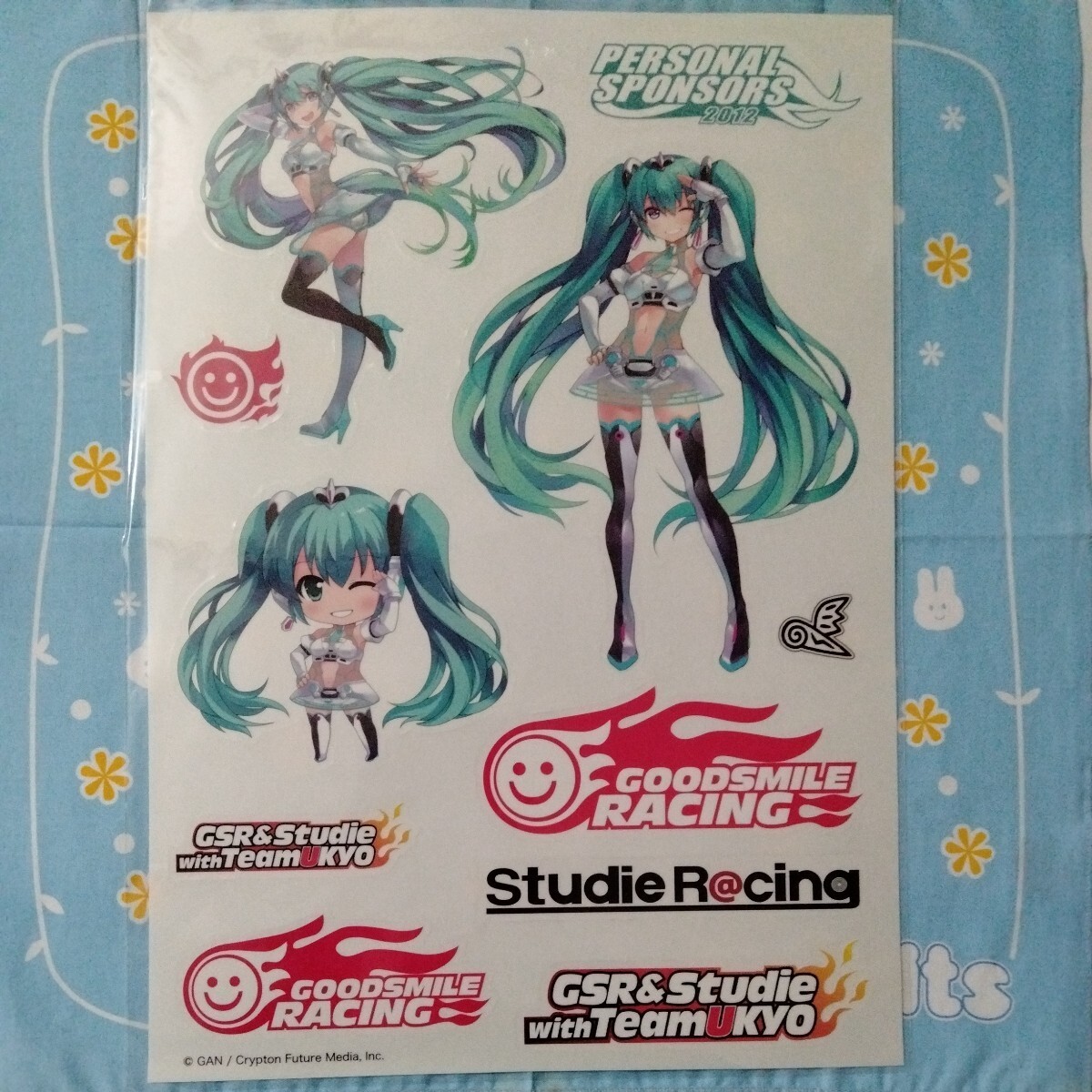 初音ミク グッドスマイルレーシング 個人スポンサー 特典 レーシングミク 2012 A3 ステッカー 未開封新品 デカール シール VOCALOID ボカロ拍卖