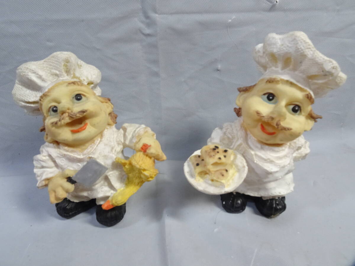 ★未使用 置物 洋風 インテリア コックさん 2点 セット 陶器 かわいい コレクション 雑貨拍卖