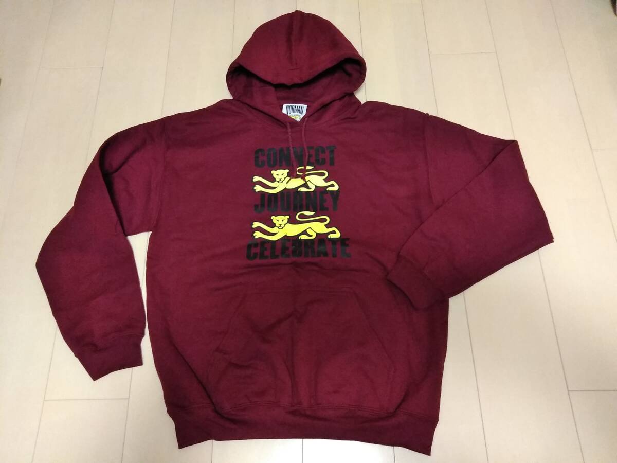 ☆ノルマン NORMAN アイコス IQOS 馬場圭介 スウェット パーカー 長袖 裏起毛 エンジ系 M メンズ拍卖