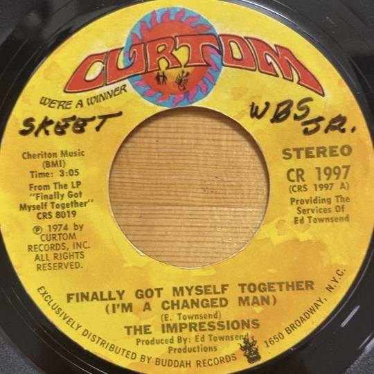 THE IMPRESSIONS FINALLY GOT MYSELF TOGETHER (I'M A CHANGED MAN) / I'LL ALWAYS BE HERE ① 45's 7インチ拍卖