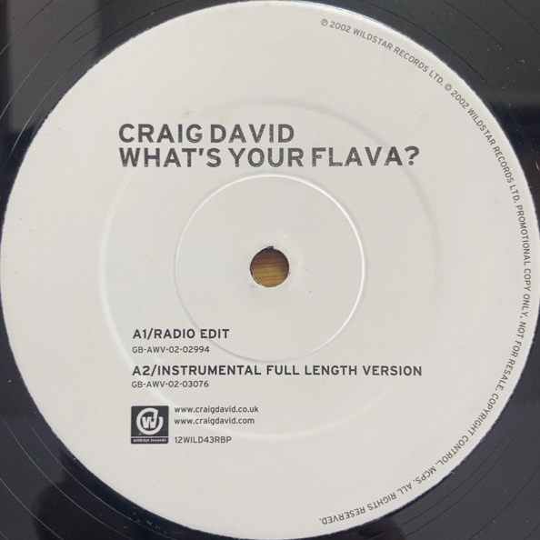 CRAIG DAVID WHAT'S YOUR FLAVA? 12インチ シングル拍卖