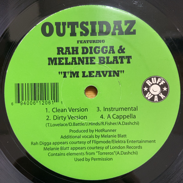 OUTSIDAZ FEATURING RAH DIGGA & MELANIE BLATT I'M LEAVIN 12インチ シングル拍卖
