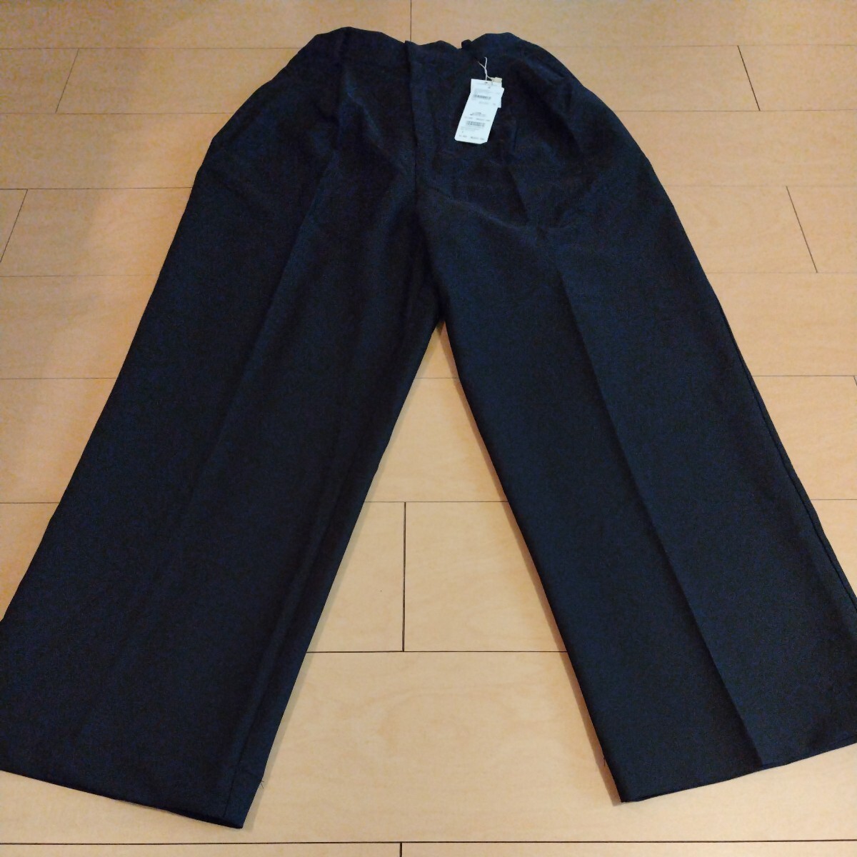 パンツ スラックス 黒 ボトムス ブラック レトロガール フリーサイズ 定価3190円 太め拍卖