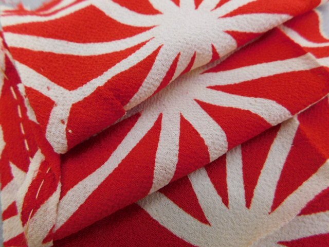 〔楽布〕P28695 縮緬 ハギレ 半巾 45cm×15cm 古布古裂 k拍卖