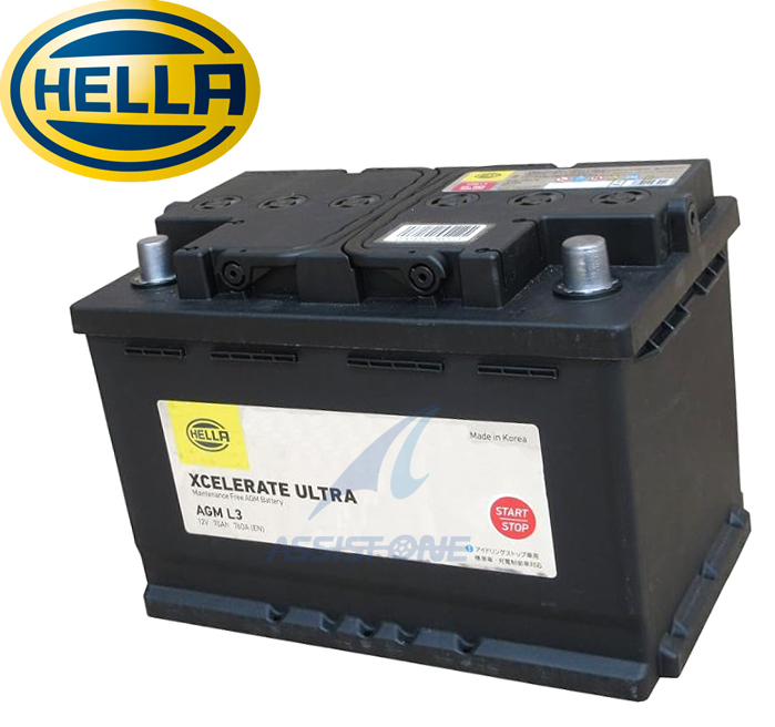 HELLA製 70Ah AGMバッテリー AGM-L3 12V 70A 760CCA L3 LN3 AGM バッテリー 外車 欧州車 ランボルギーニ フォード ベンツ BMW拍卖