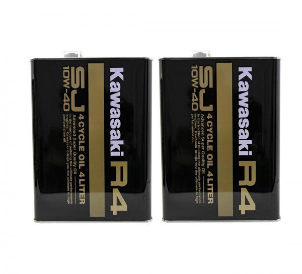 【2缶セット】カワサキ 純正 R4 SJ10W-40 4L 4サイクル エンジンオイル【新品・未開封】拍卖