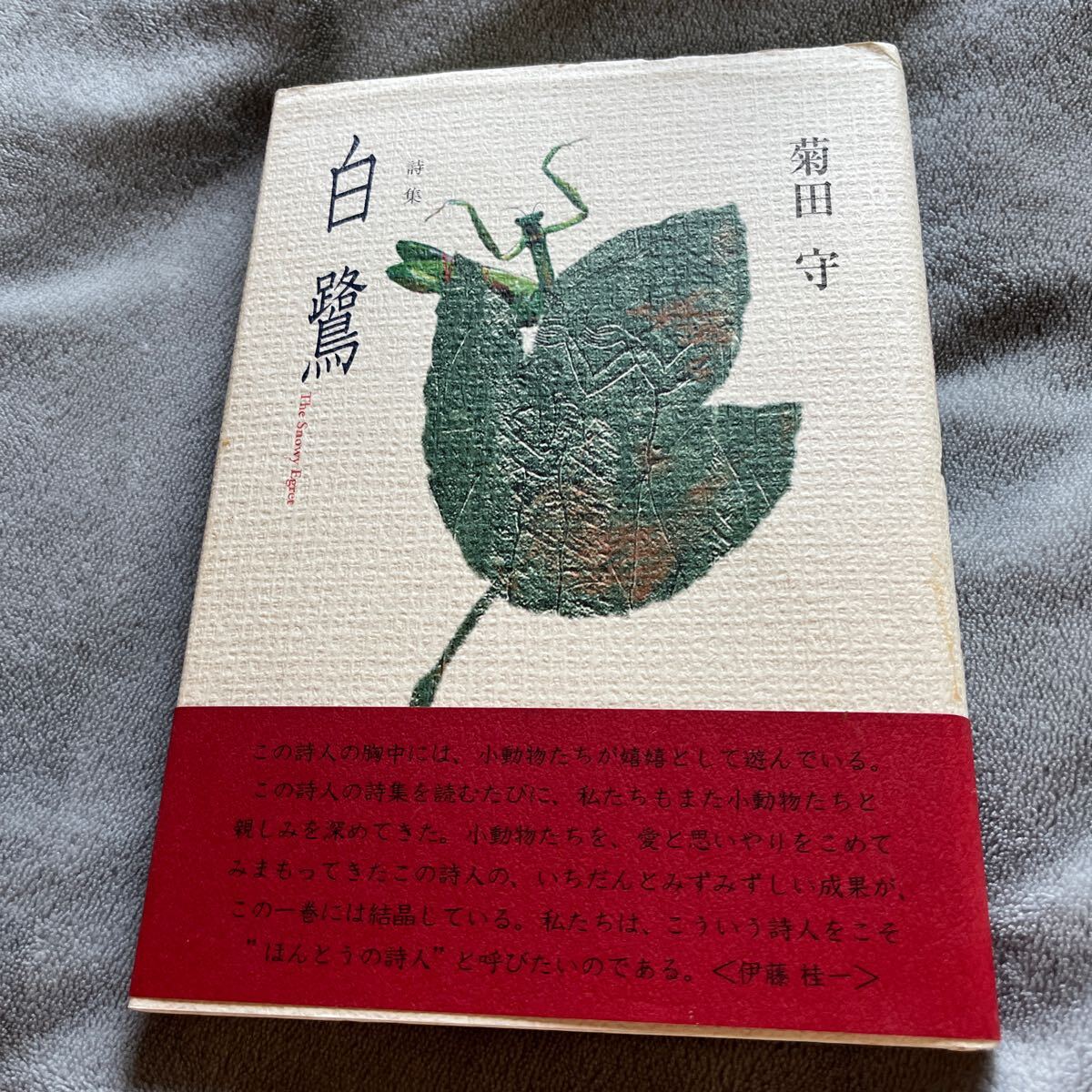 【署名箋/落款】菊田守『詩集 白鷺』土曜美術社出版販売 帯付き サイン拍卖